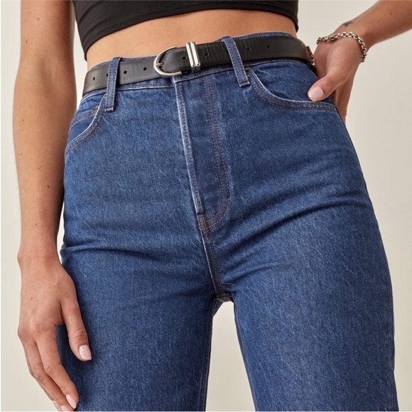 Reformation Cynthia High Rise Straight Long Jeans NWT - Picture 4 of 8